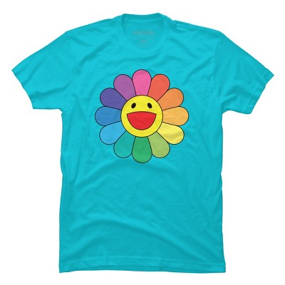 Adult Design By Humans Daisy Flower Rainbow Pride By PINHEAD66 T-Shirt