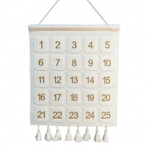 Aoibox Christmas Advent Calendar 16 x 20 Inch Felt Board with 25 Pockets Holds Mini Photos Candy Countdown for Kids 1 Piece - 1 of 4