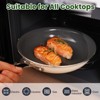 Itopfox Nonstick Ceramic Cookware Set - 8 & 10 Inch Skillets, Oven & Dishwasher Safe, PFOA & PTFE Free, Perfect for Eggs, Pancakes & Stir-Fry, Grey - 4 of 4