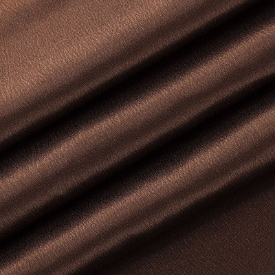 Kate Aurora Basic Faux Silk Rod Pocket Shimmery Sheer Single Window Curtain Panel - 52 in. W x 84 in. L - Brown