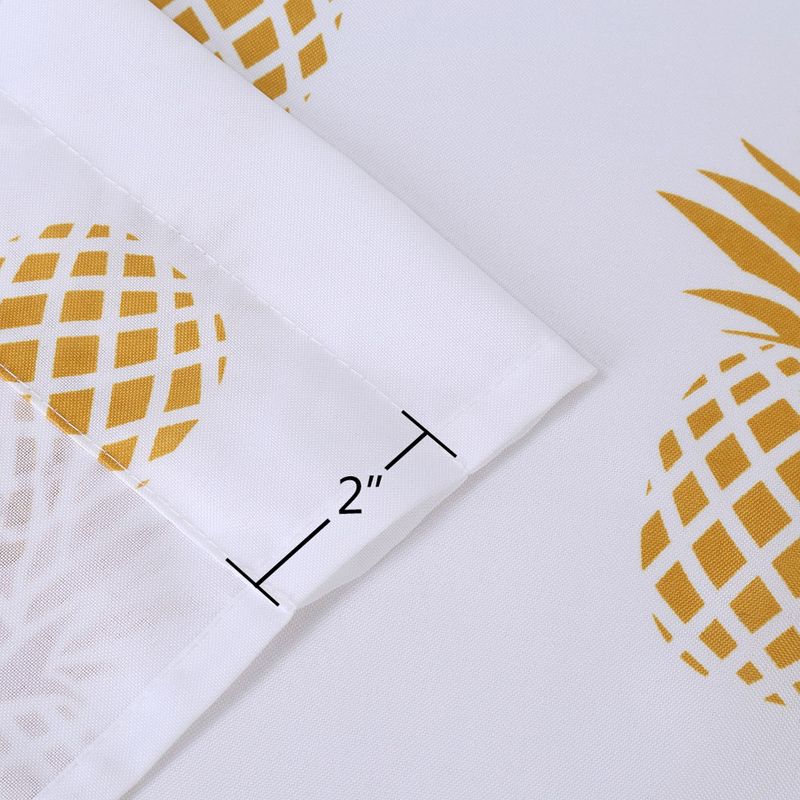 Pineapple Print Short Kitchen Valance Curtains for Small Windows, 3 of 6