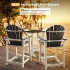 Acoinel Outdoor Adirondack Bar Height Chair,Gray - 3 of 4