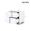 NicBex 2 Drawers Mirrored Nightstand,Bedside Table with Metal Handles,Modern Side Table for Bedroom - 3 of 4