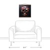 Creative Products Floral Skull Painting 16 x 16 Teak Hanging Canvas - 2 of 3