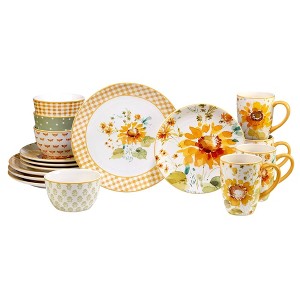 16pc Sunflowers Forever Dinnerware Set - Certified International - 1 of 4