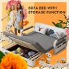 Luck Live 59.84-inch convertible sofa bed with storage base,folding chair,couches for living room - 2 of 4