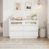 Garvee 6 Dresser for Bedroom, 47.2 in Wide Drawer Dresser with LED, Wooden Closet Storage Chest for Living Room, Bedroom, Entryway, White - 2 of 4
