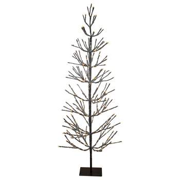 Northlight 6' Pre-Lit LED Brown Artificial Christmas Tree with Icicle Lights- Clear Lights