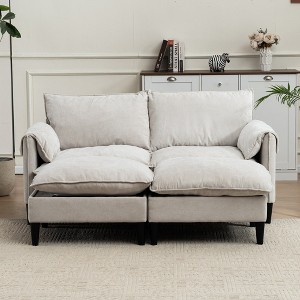 Convertible Combination Sofa Sofa U-Shaped Sofa with Footstools with Storage,  2-Seater Combination Sofa - 1 of 4