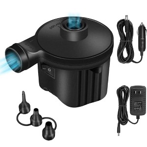 Swtroom Electric Air Pump Portable Quick-Filled with 3 Nozzles for Outdoor Camping Inflatables - 1 of 4