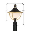Crystorama Lighting Atlas 1 - Light Post Light in  Matte Black/Textured Gold - 4 of 4