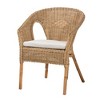 Baxton Studio Abbey Modern Bohemian Natural Brown Antique Rattan 3-Piece Living Room Set - 3 of 4