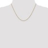 Black Bow Jewelry 1.4mm, 14k Yellow Gold Solid Link Cable Chain Necklace - 2 of 4