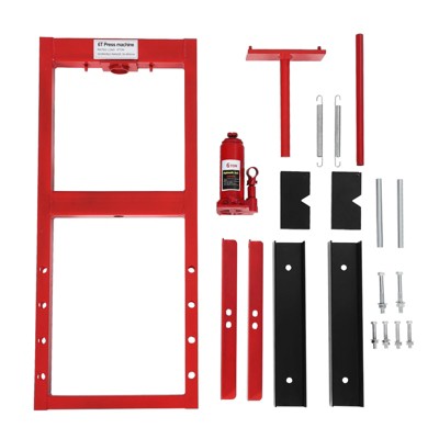 Hydraulic Shop Press, Heavy-Duty H-Frame Bearing Press with Stamping Plates, Adjustable Worktable for Garage or Professional Users