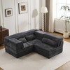 Whisen Modern Compression Loveseat, Convertible Floor Sofa Bed,DIY Boneless Modular Sectional Couch, No Assembly Required - 4 of 4