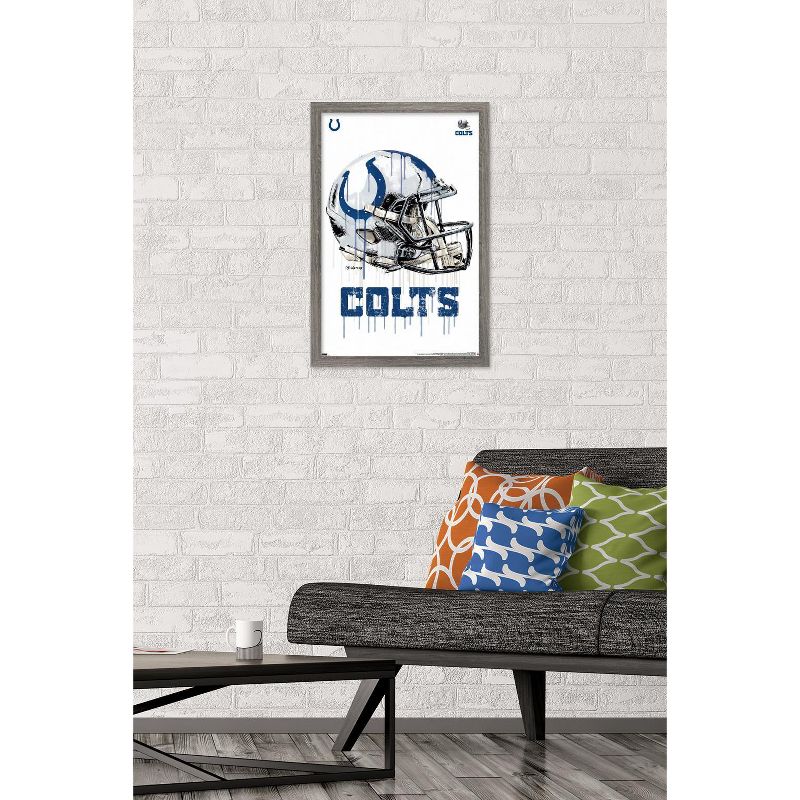 Trends International NFL Indianapolis Colts - Drip Helmet 20 Framed Wall Poster Prints, 2 of 7