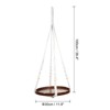 Unique Bargains Macrame Wooden Indoor Hanging Plant Shelf 2 Pcs - 2 of 4