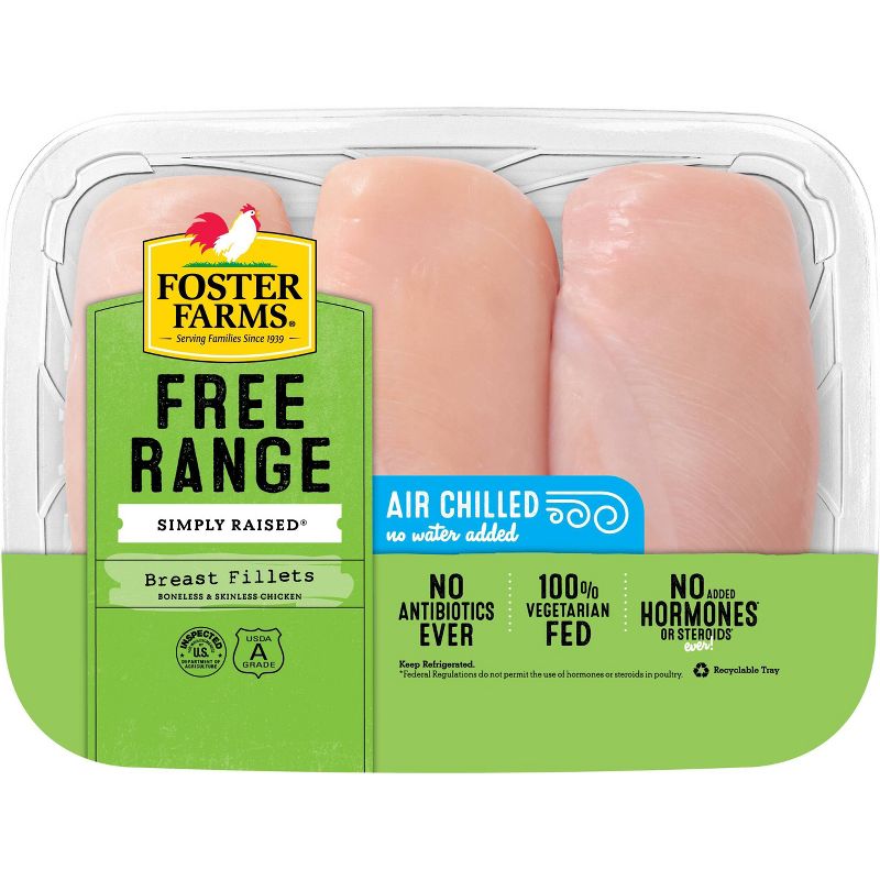 Foster Farms NAE Boneless Skinless Chicken Breasts - 1.25-2.5lbs - price per lb, 1 of 10