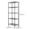 Syemin Utility Storage Shelves Heavy-Duty Storage Rack, Garage Adjustable Metal Shelf, Heavy Duty Industrial Shelves, Black, 21.3"*11.4"*59.1" - 4 of 4