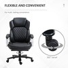 TiramisuBest Big and Tall Executive Office Chair, Black PU Leather, Adjustable Height - 3 of 4