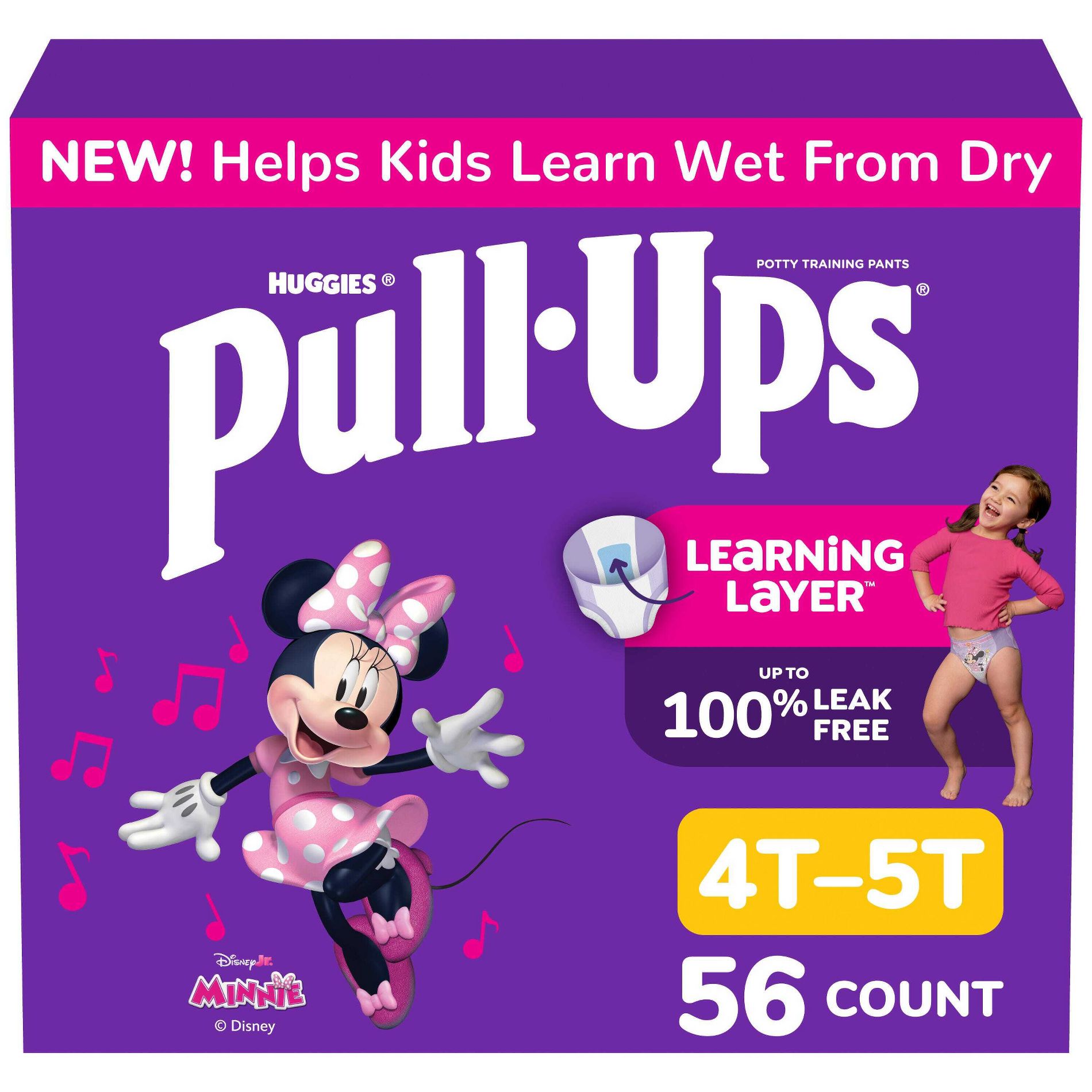 Pull-Ups Girls' Learning Designs Training Pants-  Size 4T-5T - 56ct
