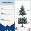 4.5FT/6FT/7.5ft/9FT Christmas Tree Artificial Christmas Tree w/ Medium Round Pinecone Decoration - 4 of 4