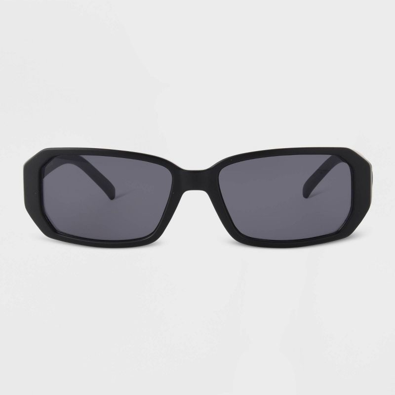 Men&#39;s Matte Plastic Rectangle Sunglasses with Smoke Lenses - Original Use&#8482; Black, 1 of 4
