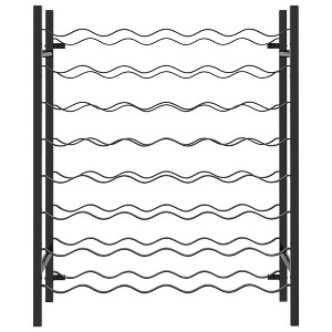 vidaXL Wine Rack for 48 Bottles Black Metal - 1 of 4