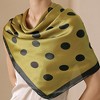 Anna-Kaci Women's Polka Dot Print Square Scarf with Soft Silky Fabric Lightweight Versatile Neck Accessory - 4 of 4