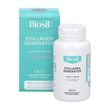 BioSil Collagen Generator Vegan Capsules with Patented ch-OSA Complex, Generates & Protects Your Own Collagen, Hair, Skin & Nails Supplement