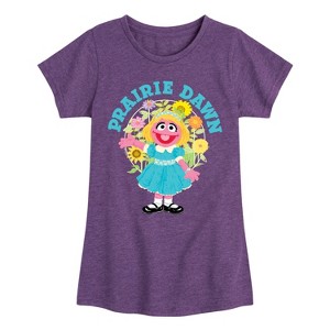 Girls' - Sesame Street - Prairie Dawn Fitted Short Sleeve Graphic T-Shirt - 1 of 4