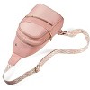 MaseiKar Small Sling Bag for Women Men, Sling Backpack Chest Daypack Crossbody Bag for Travel Outdoor Hiking,Pink - 4 of 4