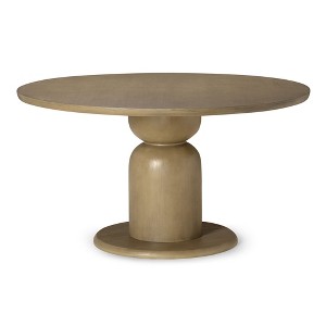 Maven Lane Mila Contemporary Round Wooden Dining Table in Refined Grey Finish - 1 of 4