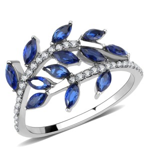 Slickblue Women's London Blue & Clear Spinel Ring in Polished Stainless Steel, Marquise Cut, Timeless & Stylish, Size 5-10 - 1 of 4