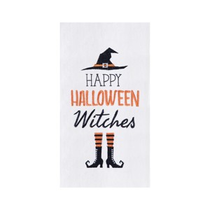 C&F Home Happy Halloween Witches Cotton Embroidered Flour Sack Kitchen Dishtowel - 1 of 4