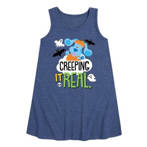 Girls' - Blue's Clues & You! - Creeping It Real Graphic Sleeveless Aline Dress - 1 of 4