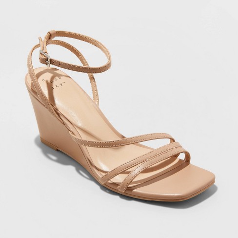 Women's Gwen Wedge Heels - A New Day™ Light Brown 12 : Target