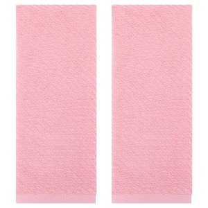 REGALWOVEN Bathroom Hotel Spa Solid Striped Soft Absorbent Decorative Hand Towel 14" x 30" 2 Pcs - 1 of 4