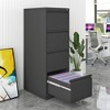 GustoWave 3 Drawer File Cabinet with Lock, Vertical File Cabinets, Heavy Duty Steel Filing Storage Cabinet for Legal/A4/F4 Files - 4 of 4