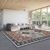 Large Living Room Area Rug 8x10 Washable Floor Carpet with Anti-Slip Backing, Low Pile Vintage Foldable Rug, Non-Shedding Soft Nursery Rug - 4 of 4