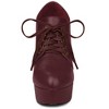 Allegra K Women's Platform Round Toe Lace up Stiletto High Heel Ankle Booties - 2 of 4