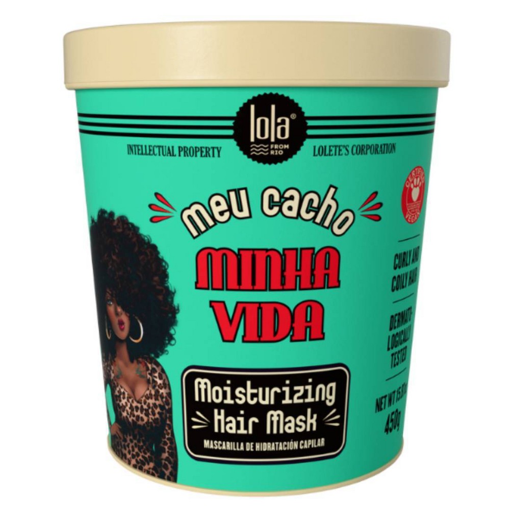 Lola from Rio Meu Cacho Minha Vida Hair Treatment Mask - 15.87 fl oz: Deep Hydration, Curly Hair, Paraben-Free, Vegan