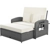 Okak PE Wicker 2-Person Chaise Lounge Outdoor with Adjustable Backrest,Free Waterproof Cover,Patio Lounge Chairs for Poolside,Garden,Backyard - 2 of 4