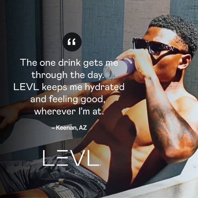 LEVL Functional Hydration Drink with All-Natural Electrolytes + Adaptogens Acai + Berry - 12oz