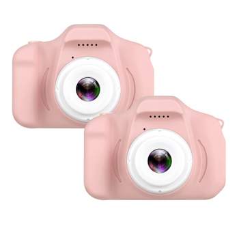 Dartwood Digital Camera for Kids and Children - 2" Color Display Screen 1080p 3-Megapixels, Micro-SD Card Slot (32GB SD Card Included) (Pink, 2 Pack)