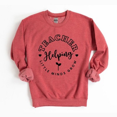 Simply Sage Market Women's Graphic Sweatshirt Helping Little Minds Grow Circle