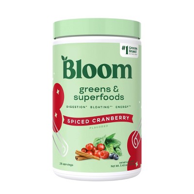 BLOOM NUTRITION Greens and Superfoods Powder - Spiced Cranberry - 25ct