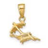 Black Bow Jewelry 14k Yellow Gold 3D Lounge Chair and Umbrella Pendant - 3 of 4