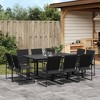 vidaXL Patio Dining Set Garden Table and Chairs Outdoor Furniture Textilene - 2 of 4