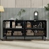 59" Sideboard Buffet Cabinet, Wood Storage Cabinet with Adjustable Shelf, Coffee Bar Cabinet, Modern Console Cabinet for Kitchen Living Room Hallway - 2 of 4